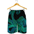 Watercolor Octopus Print Men's Shorts