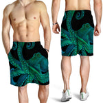 Watercolor Octopus Print Men's Shorts