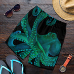 Watercolor Octopus Print Men's Shorts