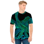 Watercolor Octopus Print Men's T-Shirt