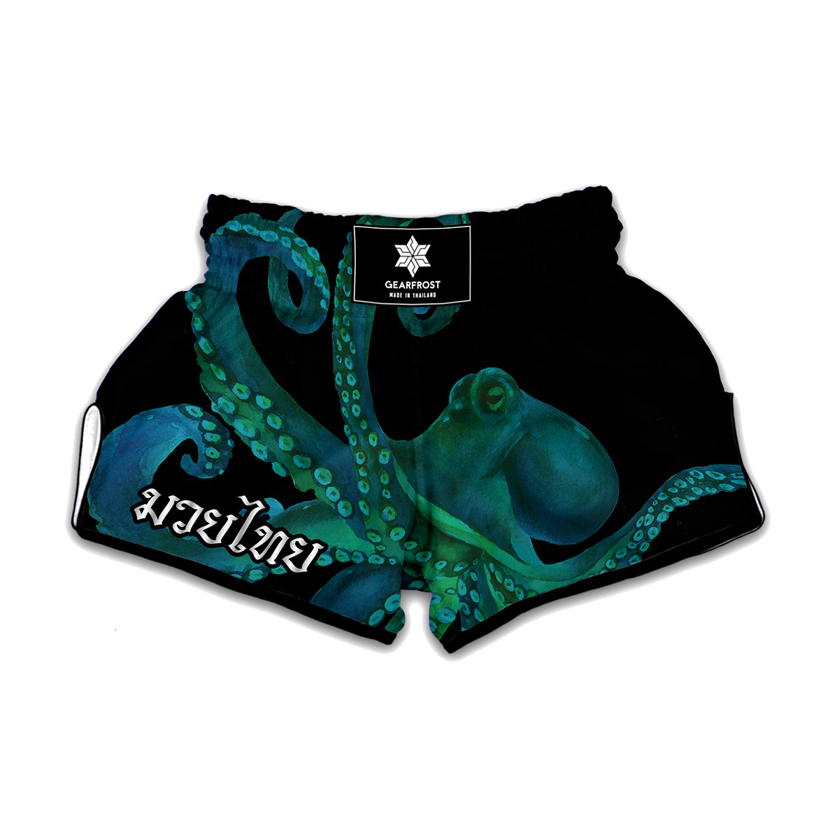 Watercolor Octopus Print Muay Thai Boxing Shorts