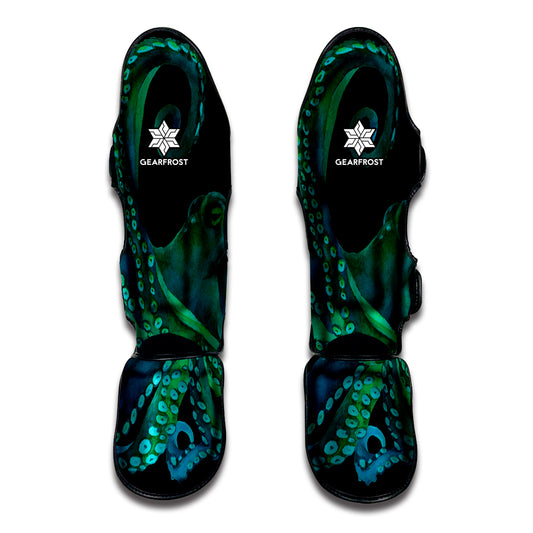 Watercolor Octopus Print Muay Thai Shin Guard