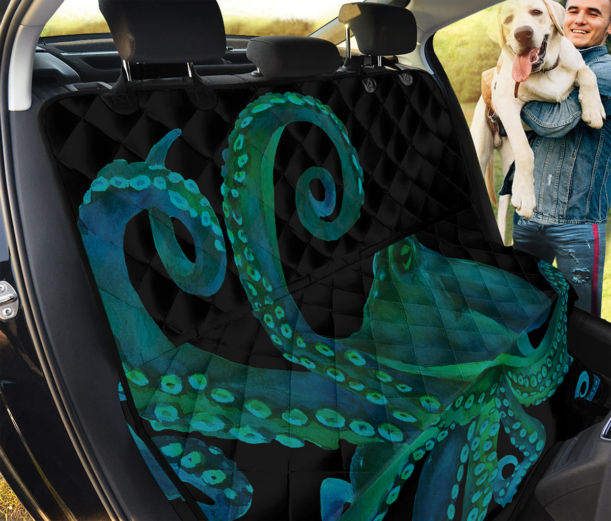 Watercolor Octopus Print Pet Car Back Seat Cover