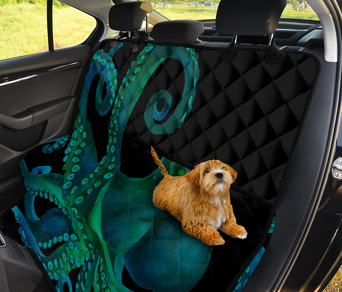Watercolor Octopus Print Pet Car Back Seat Cover