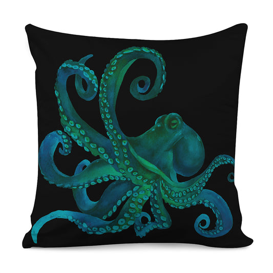Watercolor Octopus Print Pillow Cover