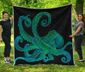 Watercolor Octopus Print Quilt