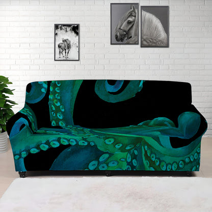 Watercolor Octopus Print Sofa Cover