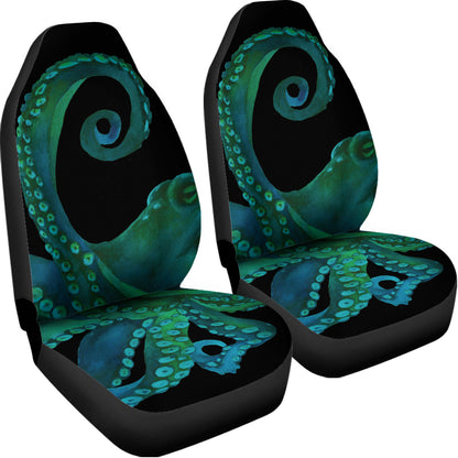 Watercolor Octopus Print Universal Fit Car Seat Covers