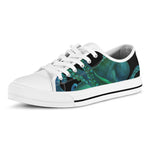 Watercolor Octopus Print White Low Top Shoes