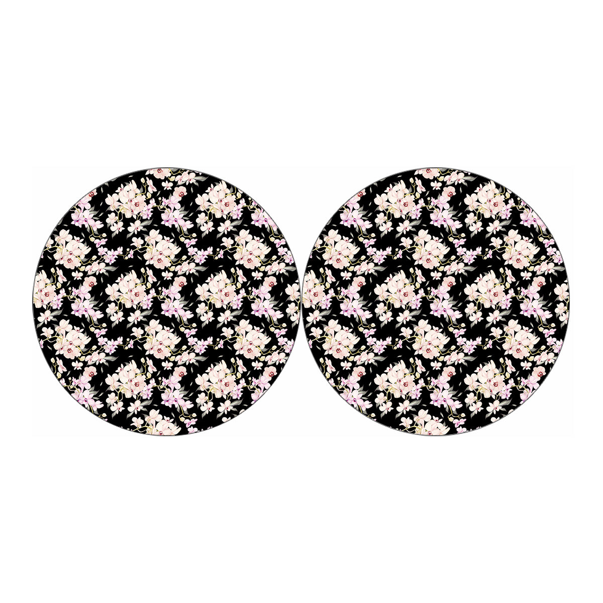 Watercolor Orchid Flower Pattern Print Car Coasters
