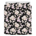 Watercolor Orchid Flower Pattern Print Duvet Cover Bedding Set