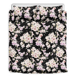 Watercolor Orchid Flower Pattern Print Duvet Cover Bedding Set