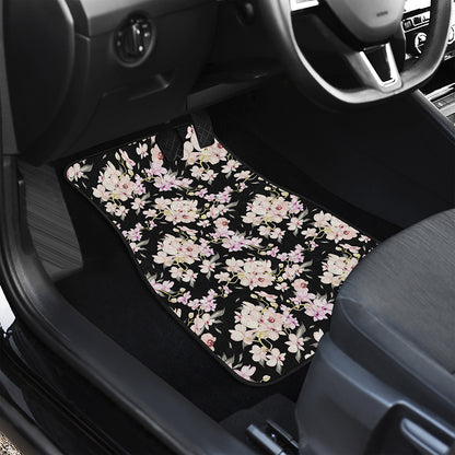 Watercolor Orchid Flower Pattern Print Front Car Floor Mats