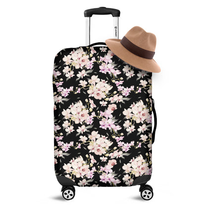Watercolor Orchid Flower Pattern Print Luggage Cover