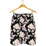 Watercolor Orchid Flower Pattern Print Men's Shorts