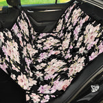Watercolor Orchid Flower Pattern Print Pet Car Back Seat Cover