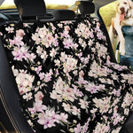 Watercolor Orchid Flower Pattern Print Pet Car Back Seat Cover