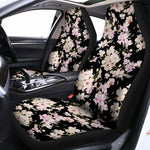 Watercolor Orchid Flower Pattern Print Universal Fit Car Seat Covers