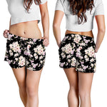 Watercolor Orchid Flower Pattern Print Women's Shorts