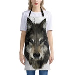 Watercolor Painting Wolf Print Apron
