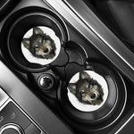 Watercolor Painting Wolf Print Car Coasters