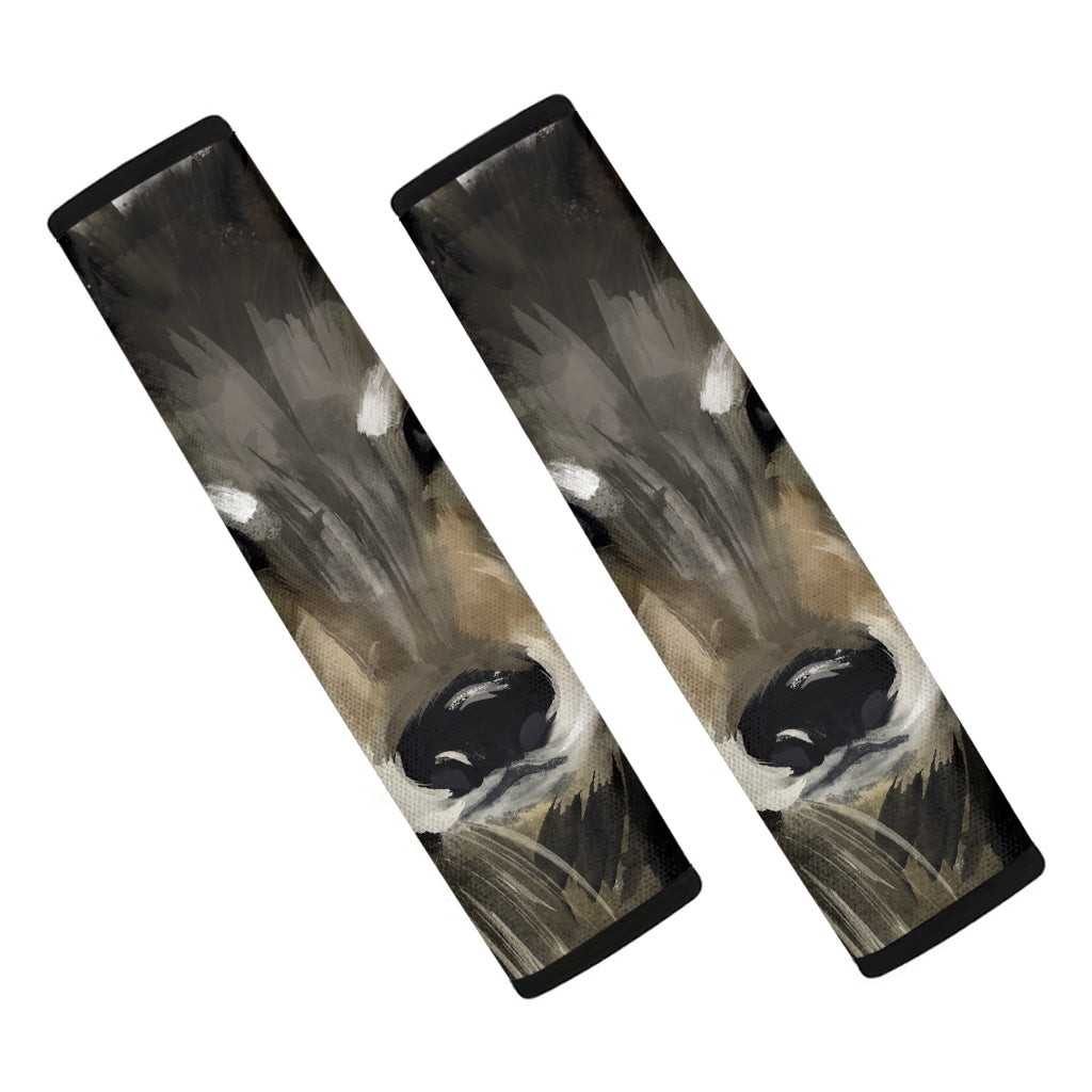 Watercolor Painting Wolf Print Car Seat Belt Covers