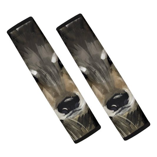 Watercolor Painting Wolf Print Car Seat Belt Covers
