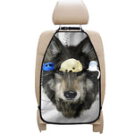Watercolor Painting Wolf Print Car Seat Organizers