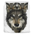 Watercolor Painting Wolf Print Duvet Cover Bedding Set