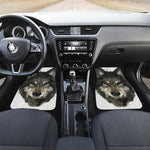 Watercolor Painting Wolf Print Front and Back Car Floor Mats