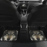 Watercolor Painting Wolf Print Front and Back Car Floor Mats