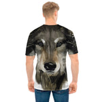 Watercolor Painting Wolf Print Men's T-Shirt