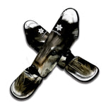 Watercolor Painting Wolf Print Muay Thai Shin Guard