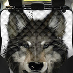 Watercolor Painting Wolf Print Pet Car Back Seat Cover