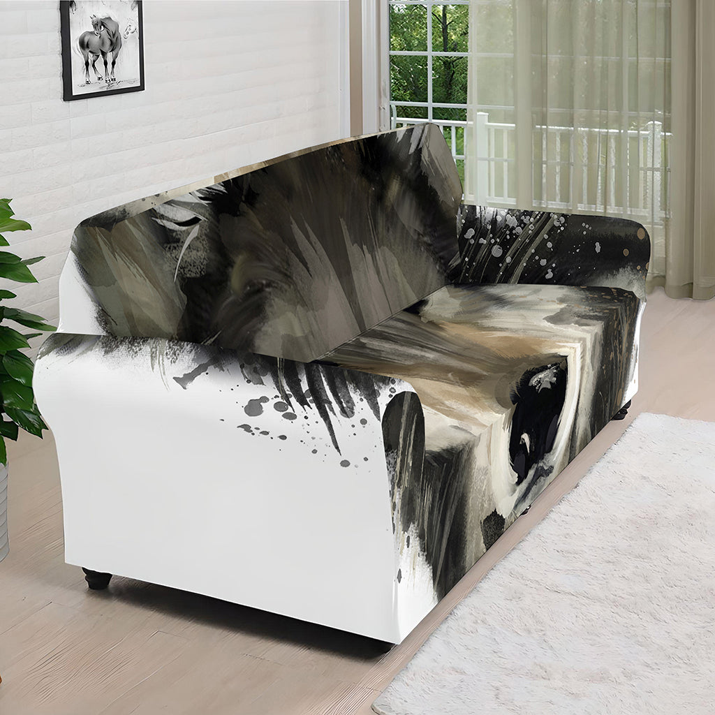 Watercolor Painting Wolf Print Sofa Cover