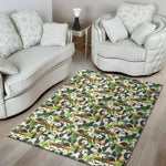 Watercolor Panda Bear Pattern Print Area Rug