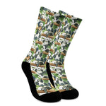 Watercolor Panda Bear Pattern Print Crew Socks