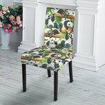 Watercolor Panda Bear Pattern Print Dining Chair Slipcover