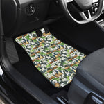 Watercolor Panda Bear Pattern Print Front Car Floor Mats