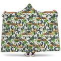 Watercolor Panda Bear Pattern Print Hooded Blanket