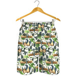 Watercolor Panda Bear Pattern Print Men's Shorts