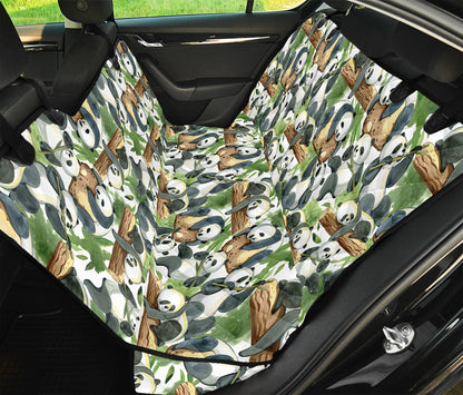 Watercolor Panda Bear Pattern Print Pet Car Back Seat Cover