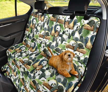 Watercolor Panda Bear Pattern Print Pet Car Back Seat Cover
