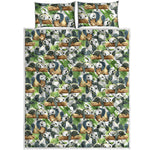 Watercolor Panda Bear Pattern Print Quilt Bed Set
