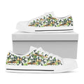 Watercolor Panda Bear Pattern Print White Low Top Sneakers
