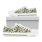 Watercolor Panda Bear Pattern Print White Low Top Shoes