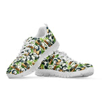 Watercolor Panda Bear Pattern Print White Sneakers