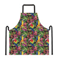 Watercolor Parrot Pattern Print Apron