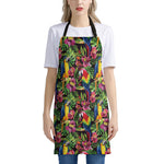 Watercolor Parrot Pattern Print Apron