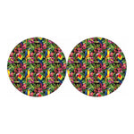 Watercolor Parrot Pattern Print Car Coasters